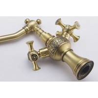 Смеситель для раковины без донного клапана Zorg Antic A 7008U-BR