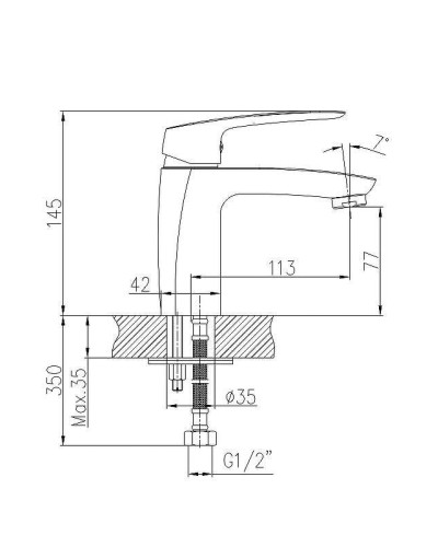 Смеситель для раковины Haiba HB10183 Хром