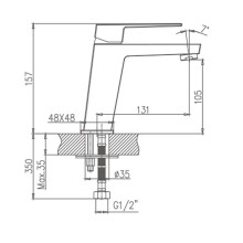 Смеситель для раковины Haiba HB10191 Хром