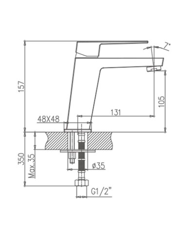 Смеситель для раковины Haiba HB10191 Хром