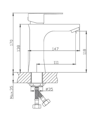 Смеситель для раковины Haiba HB10802 Нержавеющая сталь