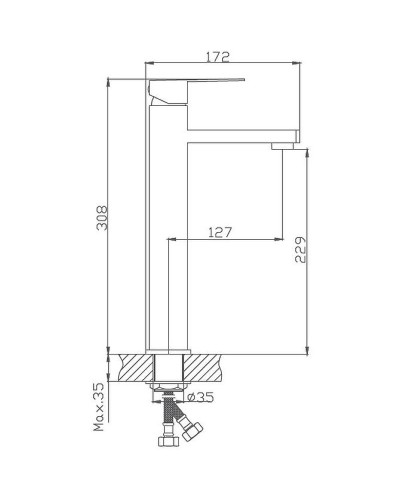 Смеситель для раковины Haiba HB11803 Нержавеющая сталь