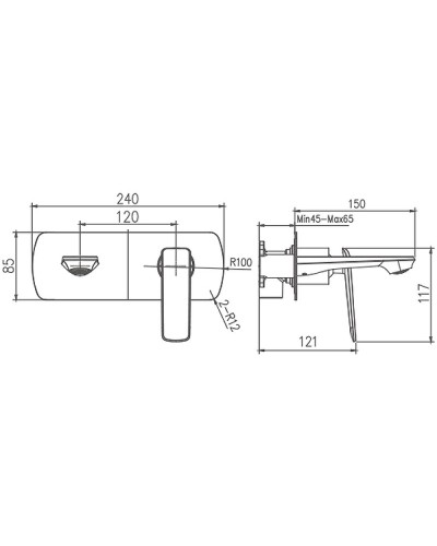 Смеситель для раковины Haiba HB80548-8 Белый Хром