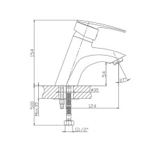 Смеситель для раковины Haiba HB1006 Хром