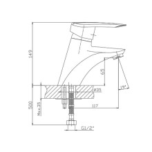 Смеситель для раковины Haiba HB1007 Хром
