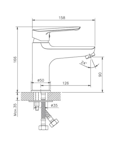 Смеситель для раковины Haiba HB10198 Хром