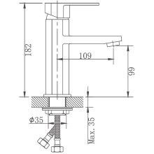 Смеситель для раковины Haiba HB10806 Нержавеющая сталь
