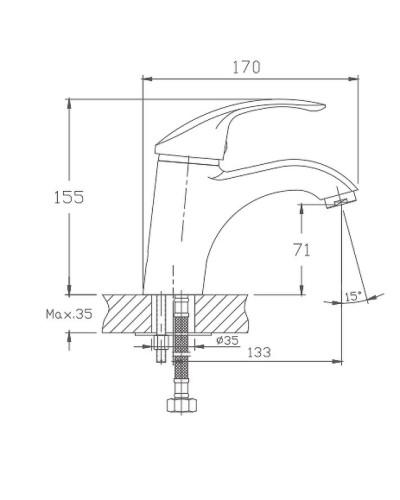 Смеситель для раковины Haiba HB1021 Хром