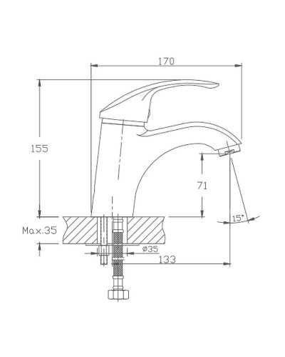 Смеситель для раковины Haiba HB1021-5 Сатин