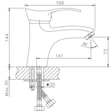 Смеситель для раковины Haiba HB1001-1 Хром