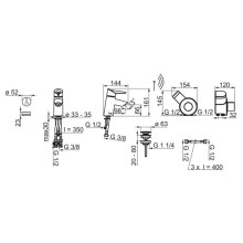 Термостат для раковины с донным клапаном Oras Optima 2701F