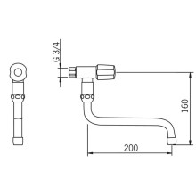 Кран для холодной воды Oras 101027AC