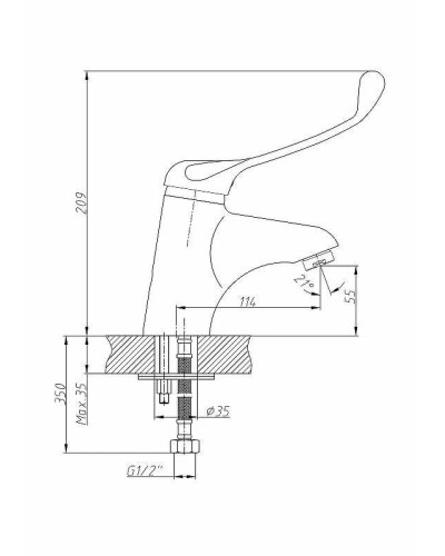Смеситель для раковины Haiba HB1054 Хром