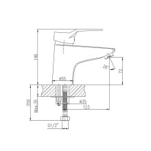 Смеситель для раковины Haiba HB1063 Хром