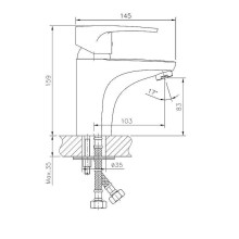 Смеситель для раковины Haiba HB1065 Хром