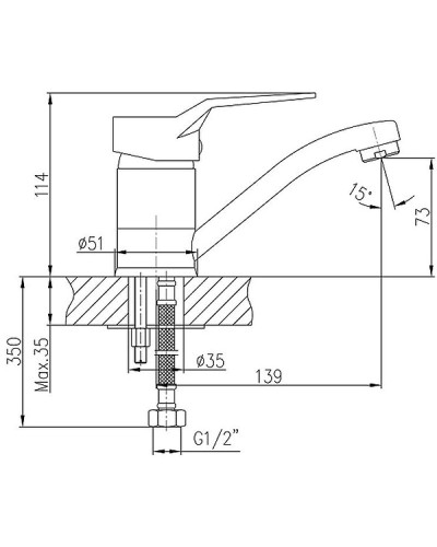 Смеситель для раковины Haiba HB4563 Хром