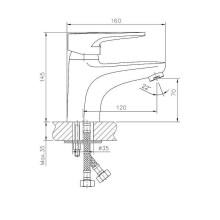 Смеситель для раковины Haiba HB1068 Хром