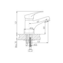 Смеситель для раковины Haiba HB1013 Хром