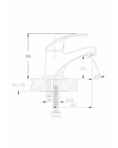 Смеситель для раковины Haiba HB1036 Хром