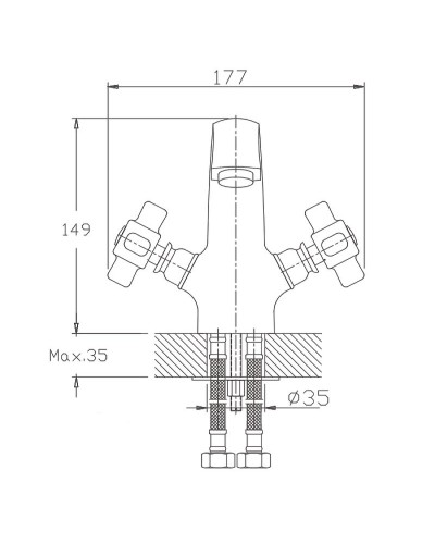 Смеситель для раковины Haiba HB1018 Хром