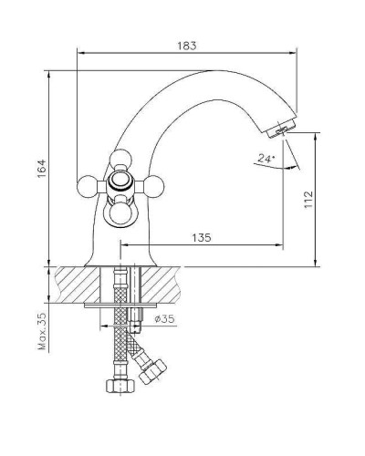 Смеситель для раковины Haiba HB1019 Хром