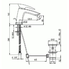 Смеситель для раковины с донным клапаном Paini Spider SRCR2112SKM