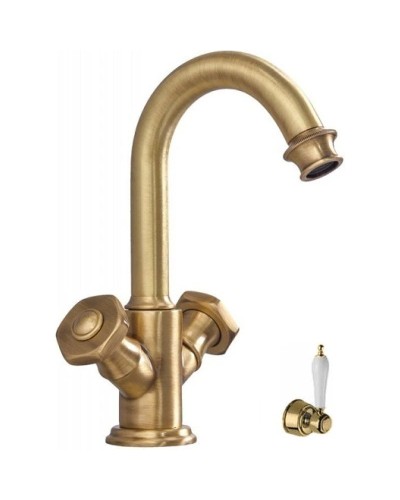 Смеситель для раковины с донным клапаном Cezares APHRODITE-LS2-02-Bi