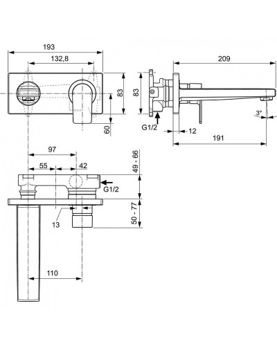 Смеситель для раковины Ideal Standard Edge A7116AA Хром