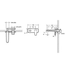 Смеситель для раковины Bravat Source P8173218BW-ENG Черный матовый