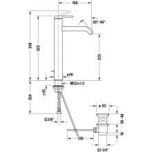 Смеситель для раковины с донным клапаном Duravit C.1 C11040001010