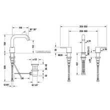 Смеситель для раковины с донным клапаном Duravit C.1 C11060005010