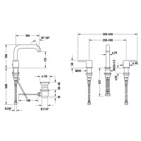 Смеситель для раковины с донным клапаном Duravit C.1 C11060006010