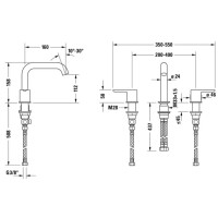 Смеситель для раковины без донного клапана Duravit C.1 C11060004010