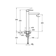 Смеситель для раковины Vitra Origin A42558 Хром