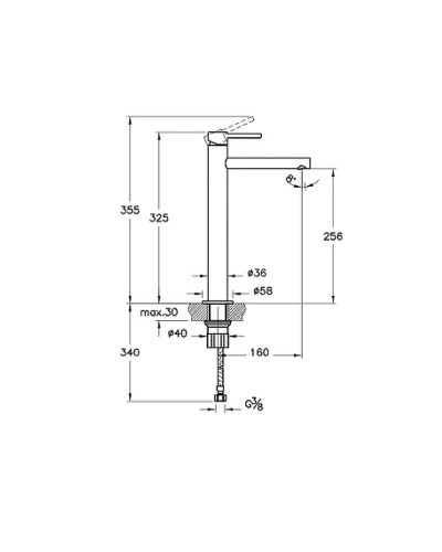 Смеситель для раковины Vitra Origin A42558 Хром