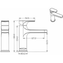 Смеситель для раковины Boheme Spectre 451-NB Никель