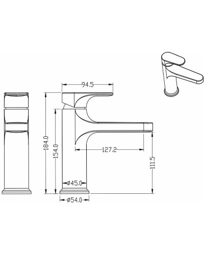 Смеситель для раковины Boheme Spectre 451-NB Никель