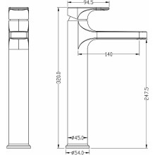 Смеситель для раковины Boheme Spectre 452-NB Никель
