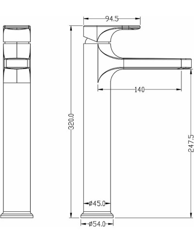 Смеситель для раковины Boheme Spectre 452-NB Никель