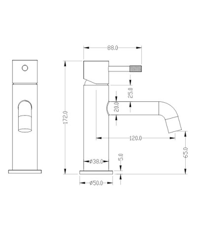 Смеситель для раковины Boheme Uno 461-MG Золото матовое