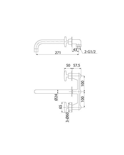 Смеситель для раковины Iddis Acros ACRSB00i65 Хром