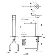 Смеситель для раковины Toto GE TLG07305R Хром