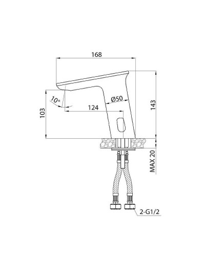 Смеситель для раковины Iddis Pulse PULSBS2i86 Хром глянцевый