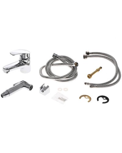 Смеситель для раковины Orange OneLife P01-022cr с гигиеническим душем Хром