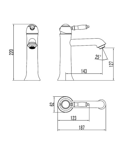Смеситель для раковины Lemark Villa LM4837C Хром