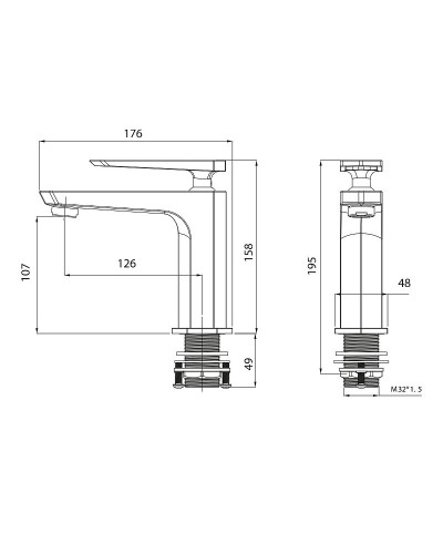 Смеситель для раковины Lemark Prizma LM3906C Хром