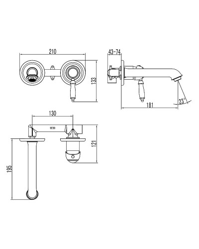 Смеситель для раковины Lemark Villa LM4826C Хром