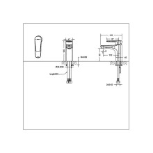 Смеситель для раковины Bravat Source F1173218BW-ENG Черный матовый