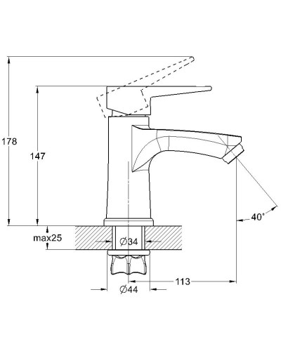 Смеситель для раковины G.Lauf NUD1-A045