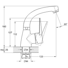 Смеситель для раковины G.Lauf ZOP1-A045